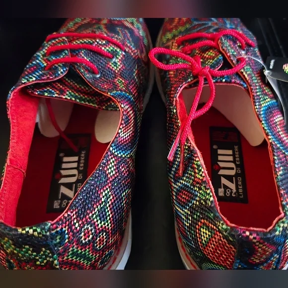 Zull multicolor Stitched Mexico lace up Sneakers Shoes - Picture 8 of 10